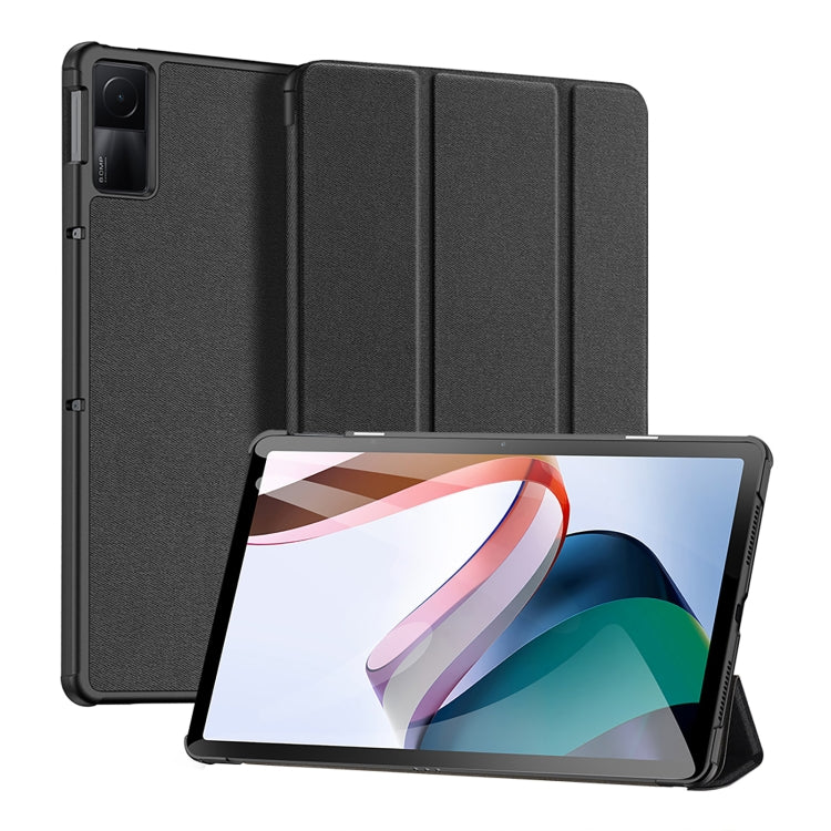 For Xiaomi Redmi Pad 10.61 DUX DUCIS Domo Series Magnetic Flip Leather Tablet Case(Black)
