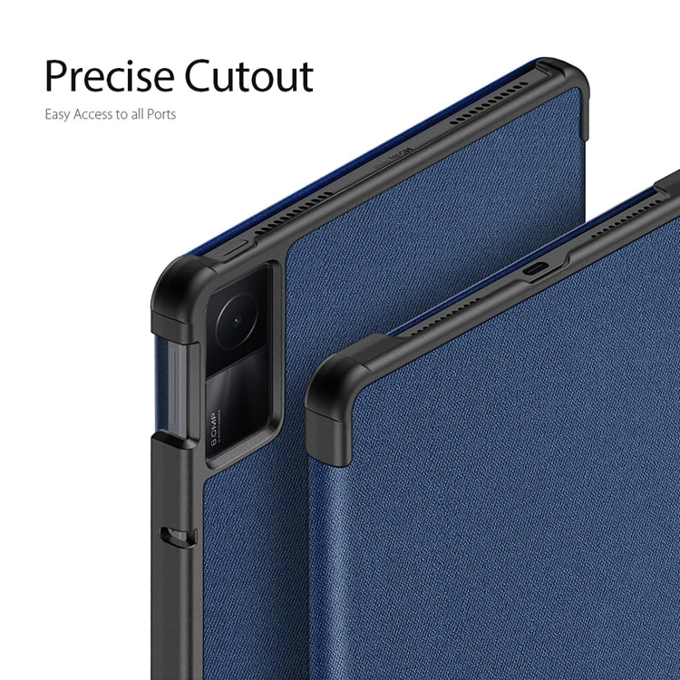 For Xiaomi Redmi Pad 10.61 DUX DUCIS Domo Series Magnetic Flip Leather Tablet Case(Blue)
