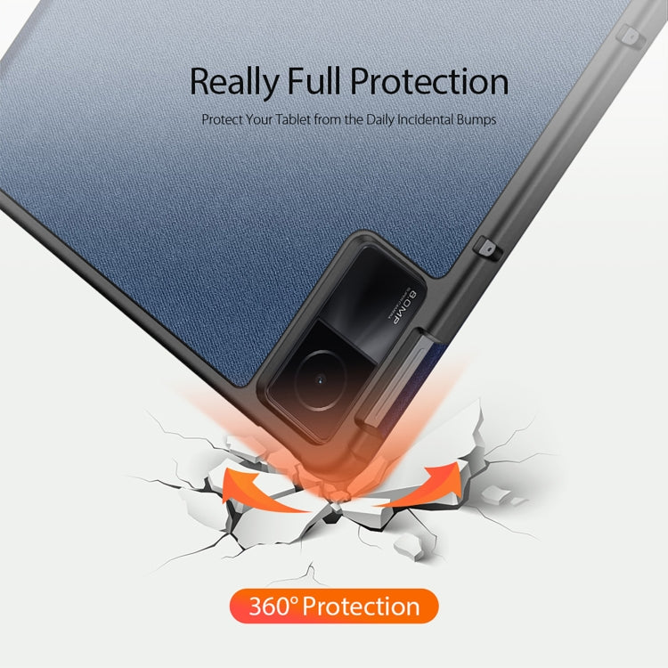 For Xiaomi Redmi Pad 10.61 DUX DUCIS Domo Series Magnetic Flip Leather Tablet Case(Blue)