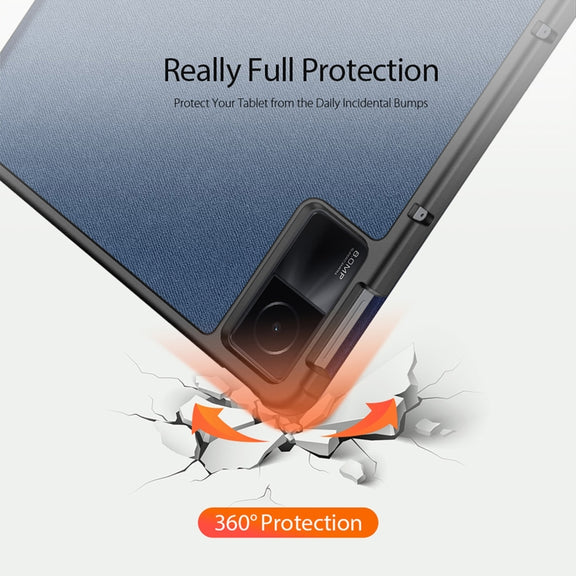For Xiaomi Redmi Pad 10.61 DUX DUCIS Domo Series Magnetic Flip Leather Tablet Case(Blue)
