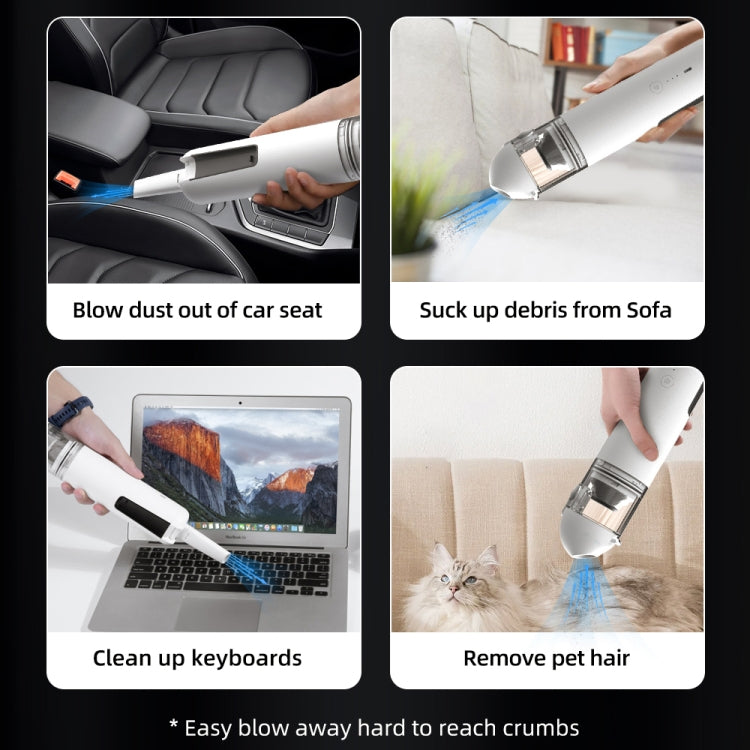 F35 15000Pa Cordless Handheld Car Vacuum Cleaner(White)