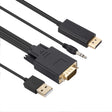VGA to DisplayPort Adapter Cable with Audio Band Power Supply, Length: 1.8m(Black) - Cable by PMC TechLife | Online Shopping South Africa | PMC TechLife | Buy Now Pay Later Mobicred