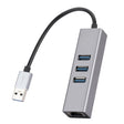 SL-030 USB to Gigabit Ethernet RJ45 & 3 x USB 3.0 Adapter Converter HUB(Grey) - USB HUB by PMC TechLife | Online Shopping South Africa | PMC TechLife
