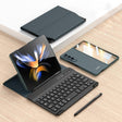 For Samsung Galaxy Z Fold4 5G Magnetic Folding Bluetooth Keyboard Leather Case(Dark Green) - Samsung Keyboard by PMC TechLife | Online Shopping South Africa | PMC TechLife