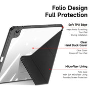 For iPad 2025 / 2022 DUX DUCIS Magi Series Smart Leather Tablet Case(Black)