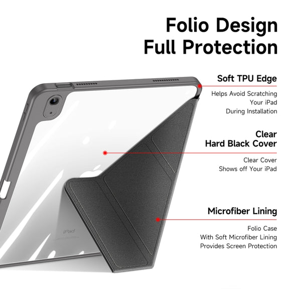 For iPad 2025 / 2022 DUX DUCIS Magi Series Smart Leather Tablet Case(Grey)