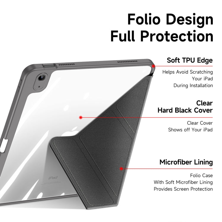 For iPad 2025 / 2022 DUX DUCIS Magi Series Smart Leather Tablet Case(Grey)