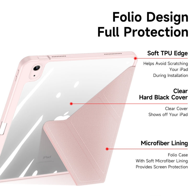 For iPad 2025 / 2022 DUX DUCIS Magi Series Smart Leather Tablet Case(Pink)