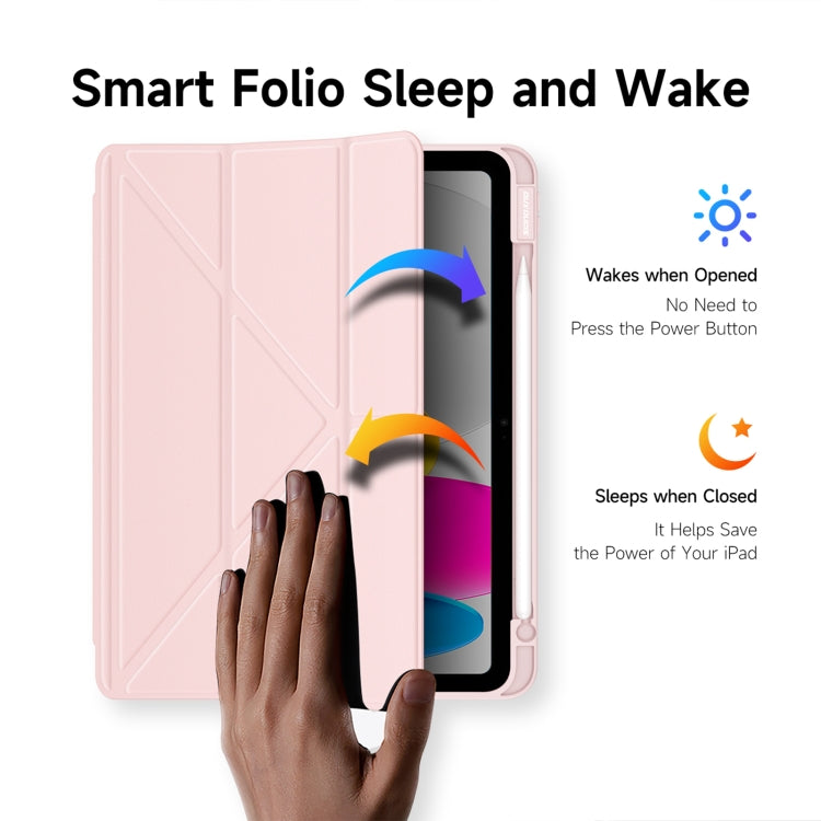For iPad 2025 / 2022 DUX DUCIS Magi Series Smart Leather Tablet Case(Pink)