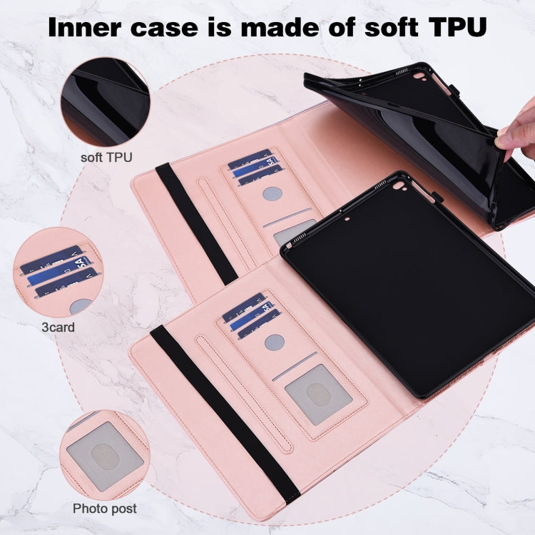 For OPPO Pad Air 2022 Embossed Butterfly Pattern Leather Tablet Case(Pink)