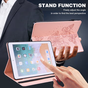 For OPPO Pad Air 2022 Embossed Butterfly Pattern Leather Tablet Case(Pink)