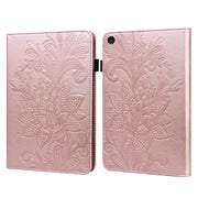 For Lenovo Tab M10 3rd Gen Lace Flower Embossing Pattern Leather Tablet Case(Pink)