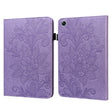 For OPPO Pad Air 2022 Lace Flower Embossing Pattern Leather Tablet Case(Purple) - OPPO by PMC TechLife | Online Shopping South Africa | PMC TechLife | Buy Now Pay Later Mobicred