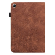 For OPPO Pad Air 2022 Lace Flower Embossing Pattern Leather Tablet Case(Brown)