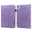 For Realme Pad X Lace Flower Embossing Pattern Leather Tablet Case(Purple) - Realme by PMC TechLife | Online Shopping South Africa | PMC TechLife | Buy Now Pay Later Mobicred