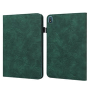 For Nokia T20 10.4 2021 Lace Flower Embossing Pattern Leather Tablet Case(Green)