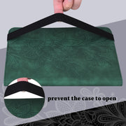 For Nokia T20 10.4 2021 Lace Flower Embossing Pattern Leather Tablet Case(Green)