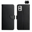 For Motorola Moto E22 4G Genuine Leather Fingerprint-proof Flip Phone Case(Black) - Motorola Cases by PMC TechLife | Online Shopping South Africa | PMC TechLife | Buy Now Pay Later Mobicred