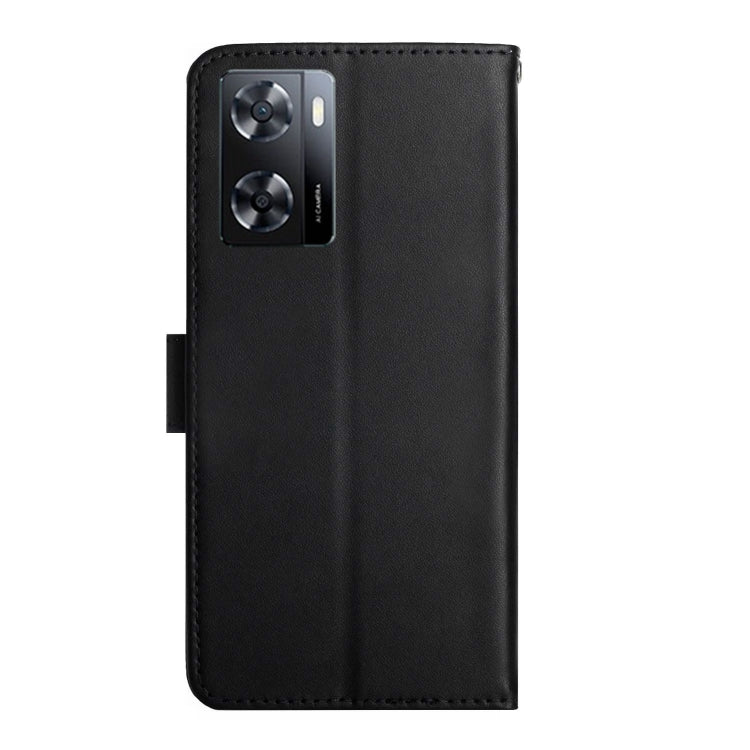For OnePlus Nord N300 Genuine Leather Fingerprint-proof Flip Phone Case(Black)