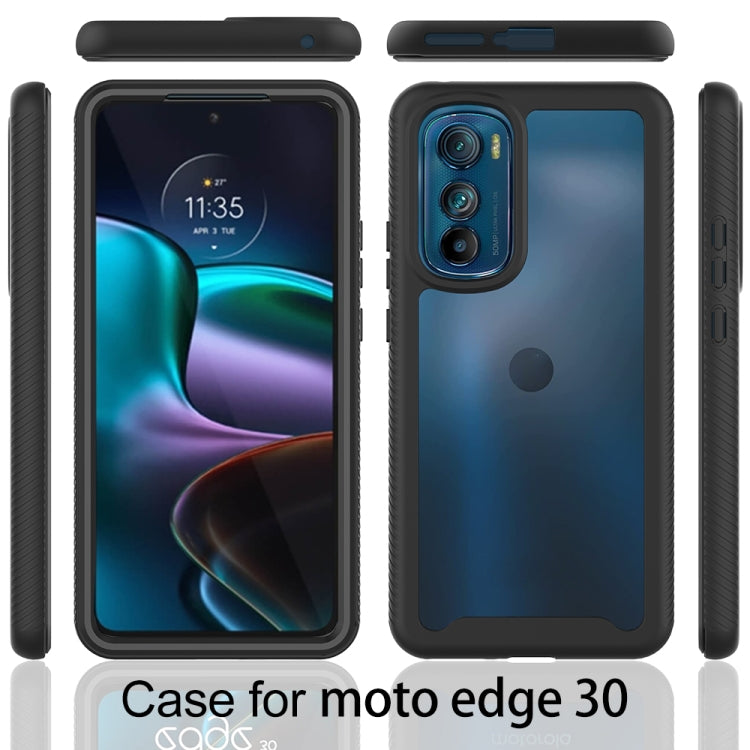 For Motorola Moto Edge 30 Starry Sky Full Body Hybrid Shockproof Phone Case(Black)