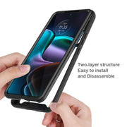 For Motorola Moto Edge 30 Starry Sky Full Body Hybrid Shockproof Phone Case(Black)