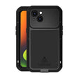 For iPhone 14 LOVE MEI Metal Shockproof Life Waterproof Dustproof Phone Case(Black) - free shipping - PMC TechLife - Order now!