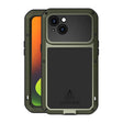 For iPhone 14 LOVE MEI Metal Shockproof Life Waterproof Dustproof Phone Case(Army Green) - iPhone 14 Cases by LOVE MEI | Online Shopping South Africa | PMC TechLife | Buy Now Pay Later Mobicred