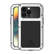 For iPhone 14 Pro LOVE MEI Metal Shockproof Life Waterproof Dustproof Phone Case(White) - free shipping - PMC TechLife - Order now!