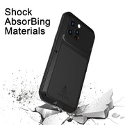 For iPhone 14 Pro LOVE MEI Metal Shockproof Life Water-resistant Dustproof Phone Case(Yellow)
