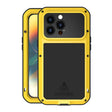 For iPhone 14 Pro Max LOVE MEI Metal Shockproof Life Waterproof Dustproof Phone Case(Yellow) - iPhone 14 Pro Max Cases by LOVE MEI | Online Shopping South Africa | PMC TechLife | Buy Now Pay Later Mobicred