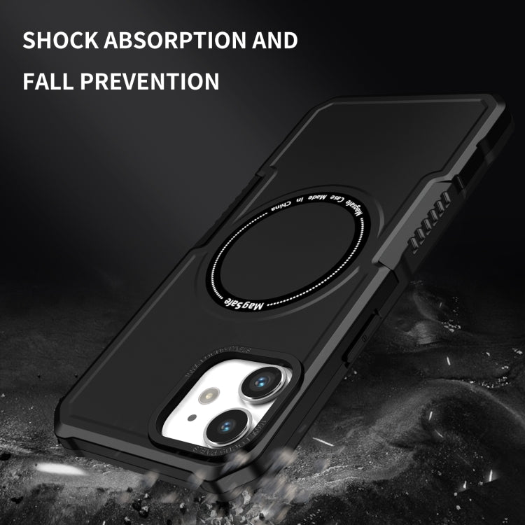 For iPhone 11 MagSafe Shockproof Armor Phone Case(Black)