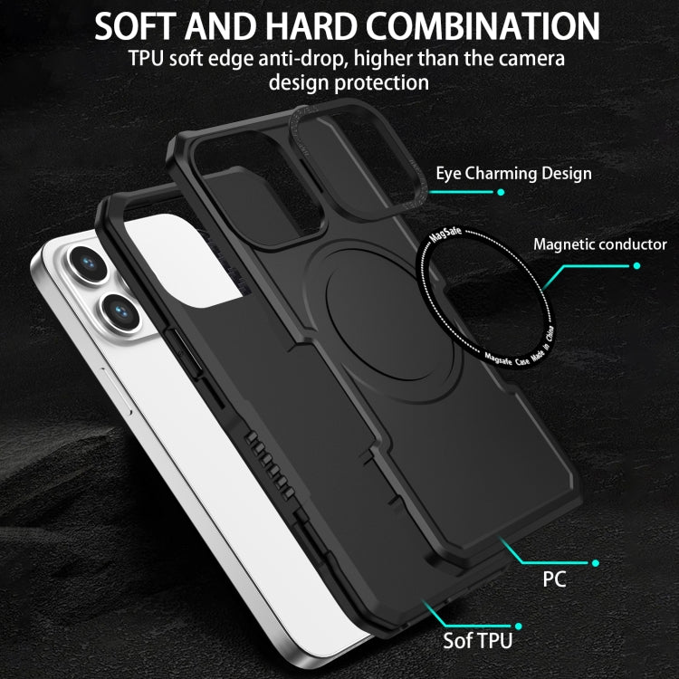 For iPhone 11 MagSafe Shockproof Armor Phone Case(Black)