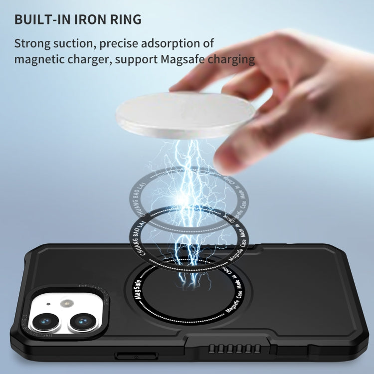 For iPhone 11 MagSafe Shockproof Armor Phone Case(Black)
