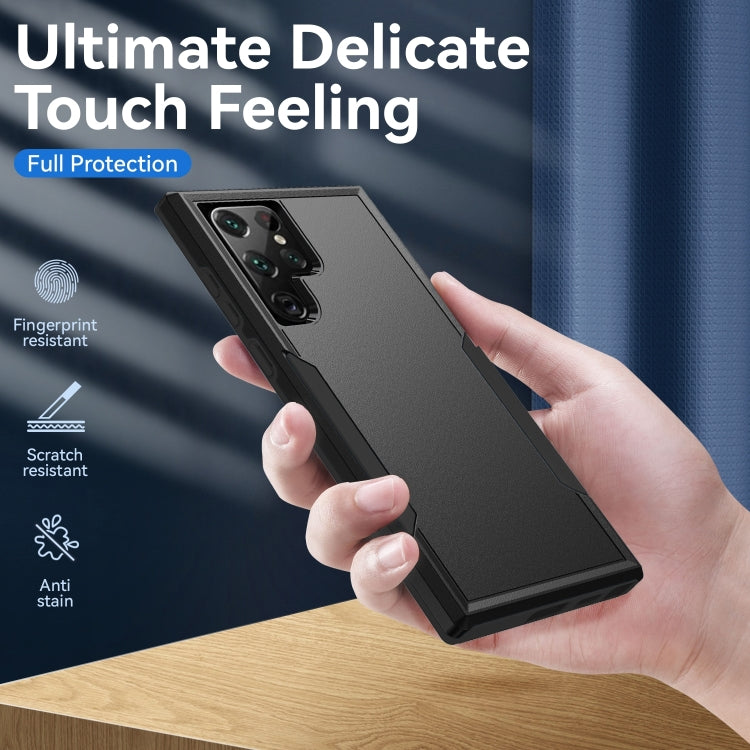 For Samsung Galaxy S23 Ultra 5G Pioneer Armor PC + TPU Phone Case(Black)