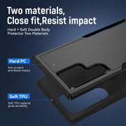 For Samsung Galaxy S23 Ultra 5G Pioneer Armor PC + TPU Phone Case(Black)