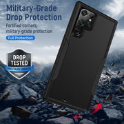 For Samsung Galaxy S23 Ultra 5G Pioneer Armor PC + TPU Phone Case(Black)