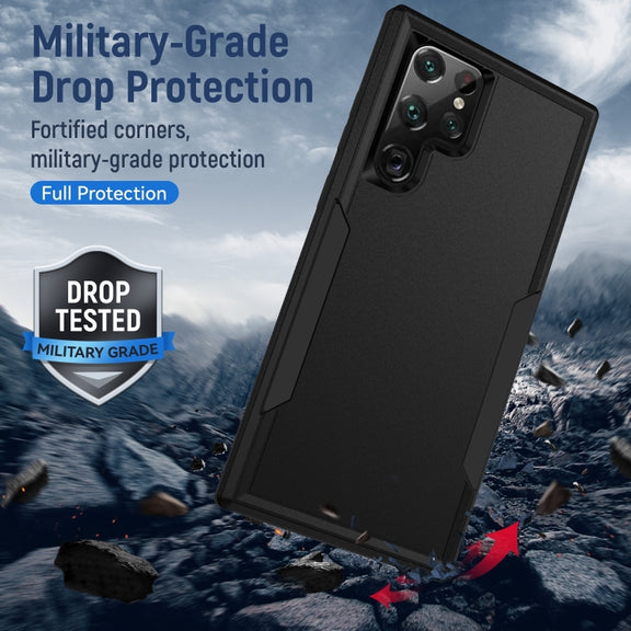 For Samsung Galaxy S23 Ultra 5G Pioneer Armor PC + TPU Phone Case(Black)