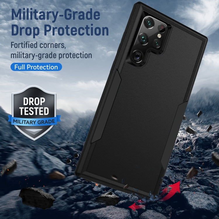 For Samsung Galaxy S23 Ultra 5G Pioneer Armor PC + TPU Phone Case(Black)