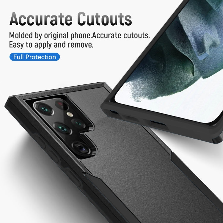 For Samsung Galaxy S23 Ultra 5G Pioneer Armor PC + TPU Phone Case(Black)