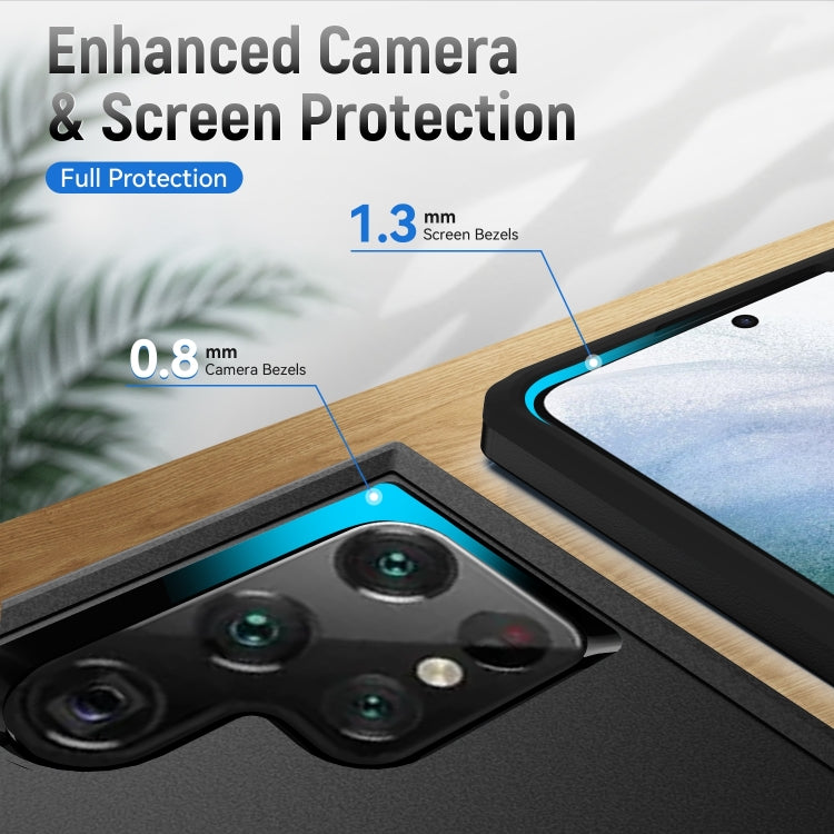For Samsung Galaxy S23 Ultra 5G Pioneer Armor PC + TPU Phone Case(Black)