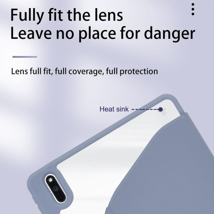 For Huawei MatePad 11 2021 Acrylic 360 Degree Rotation Holder Tablet Leather Case(Grey)