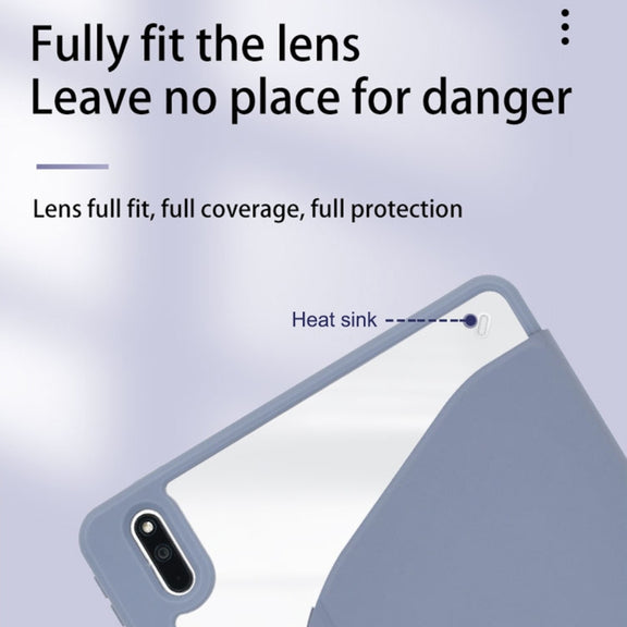 For Huawei MatePad 10.4 Acrylic 360 Degree Rotation Holder Tablet Leather Case(Emerald Green)