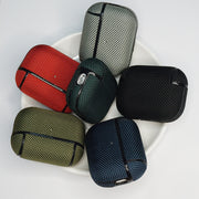 For AirPods Pro 2 Nylon Water-resistant Wireless Earphone Case with Lanyard(Red)