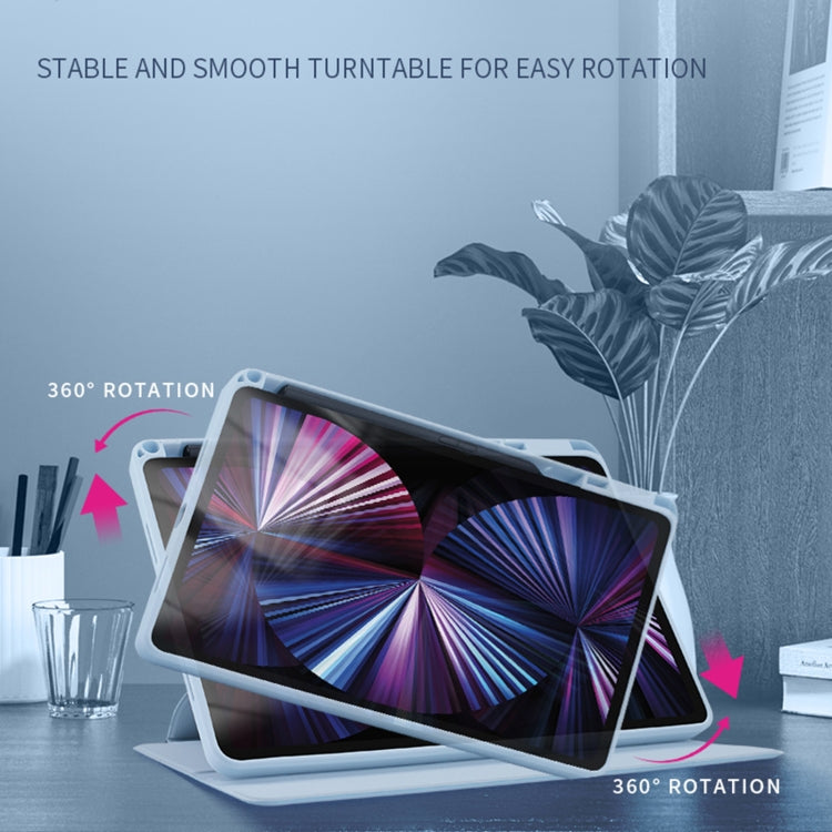 For Honor Tablet V7 Pro Acrylic 360 Degree Rotation Holder Tablet Leather Case(Emerald Green)
