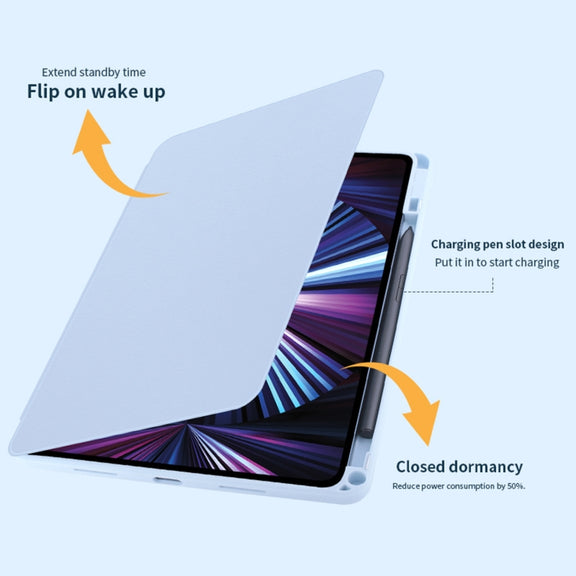 For Honor Tablet V7 Pro Acrylic 360 Degree Rotation Holder Tablet Leather Case(White Ice)