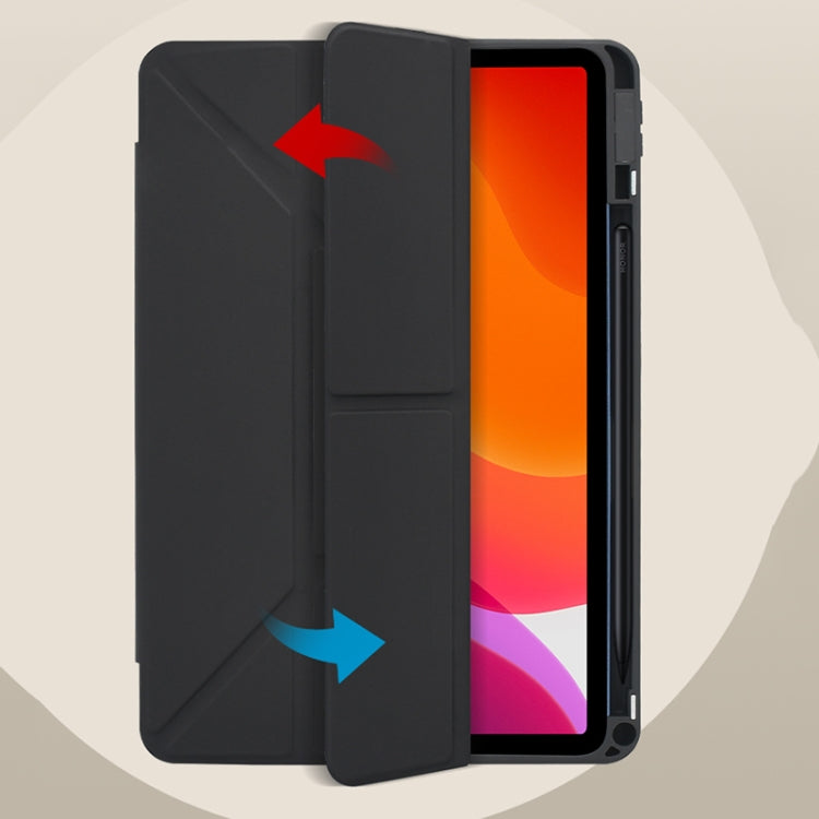 For Realme Pad Mini 8.7 Acrylic 2 in 1 Y-fold Smart Leather Tablet Case(Grey)