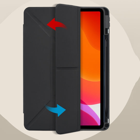 For Realme Pad Mini 8.7 Acrylic 2 in 1 Y-fold Smart Leather Tablet Case(Grey)