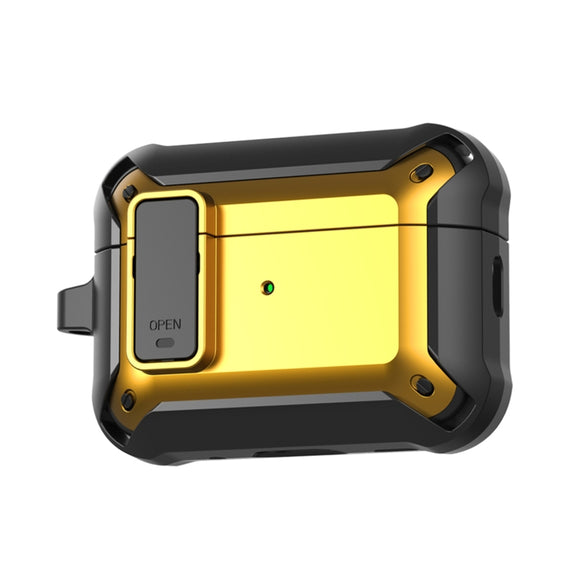 For AirPods Pro 2 Bumblebee Wireless Earphones Silicone Case with Switch & Lanyard Hole(Black Yellow)