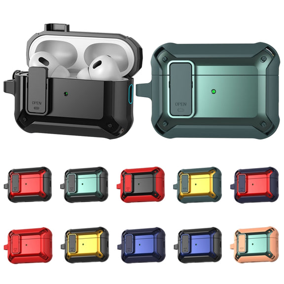 For AirPods Pro 2 Bumblebee Wireless Earphones Silicone Case with Switch & Lanyard Hole(Black Blue)