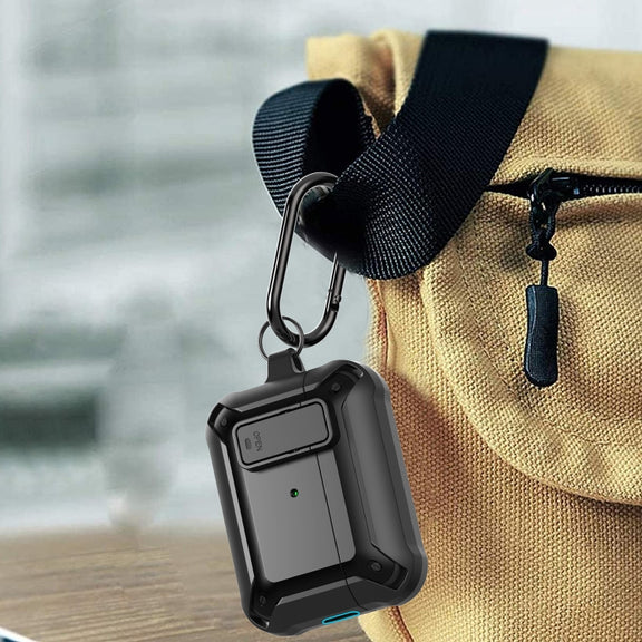 For AirPods Pro 2 Bumblebee Wireless Earphones Silicone Case with Switch & Lanyard Hole(Black Red)